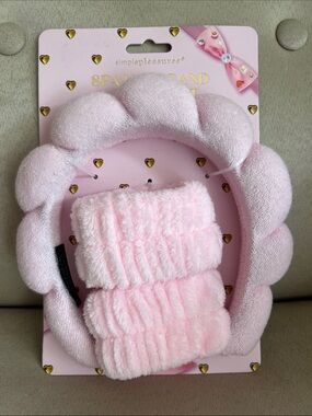 NWT Simple Pleasures Spa Headband & Cuffs Set
